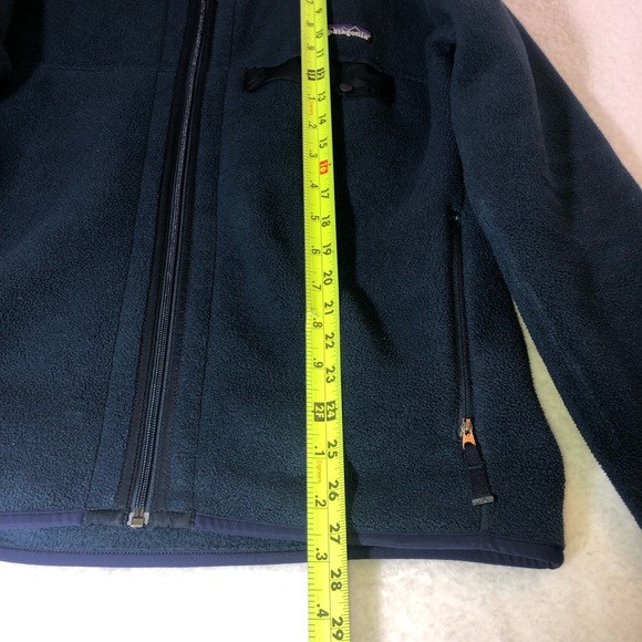 Patagonia Men’s Synchilla Full Zip Fleece Jacket size Lg Navy pockets #25395 - Picture 11 of 14
